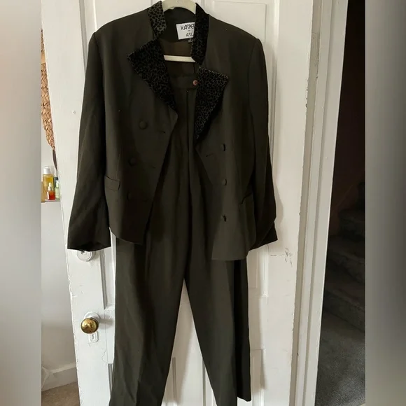 Kasper For ASL Vintage Pantsuit Sz 12 - Picture 3 of 8
